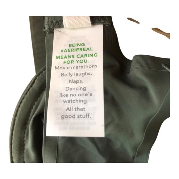 SMOOTHEZ by Aerie Full Coverage Lightly Lined Bra NWT Flexible Wire Green Sz 32A - Picture 6 of 12